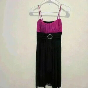 Ruby Rox Vintage Y2K Fuschia and Black Dress Women's Size M Party Cocktail Club